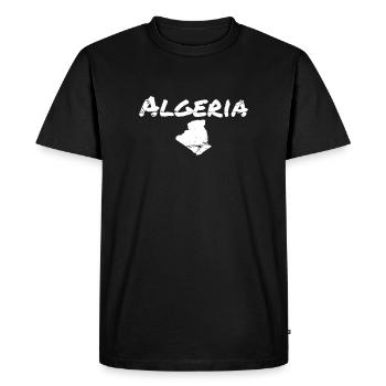 Algeria Vintage Map Algeria Algerian Algerians - Men's Premium Organic T-Shirt - black - Front - Nico (187cm)