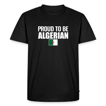 Proud To Be Algerian Algeria Algerian Flag - Men's Premium Organic T-Shirt - black - Front - Nico (187cm)