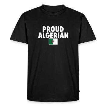 Fier Algérien Algérien Drapeau Algérien Algérien - T-shirt Premium bio Homme - noir - Devant - Nico (187cm)