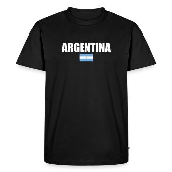 Argentine Argentine Drapeau argentin - T-shirt Premium bio Homme - noir - Devant - Nico (187cm)