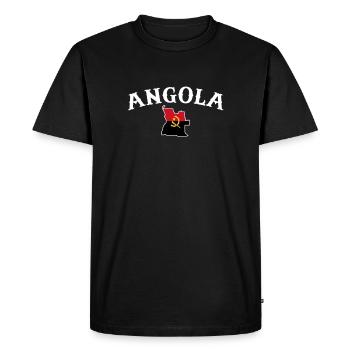 Angola Map Angolan Flag Angolan - Men's Premium Organic T-Shirt - black - Front - Nico (187cm)