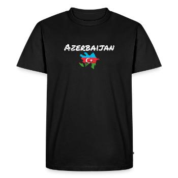 Azerbaïdjan Vintage carte drapeau de l’Azerbaïdjan - T-shirt Premium bio Homme - noir - Devant - Nico (187cm)