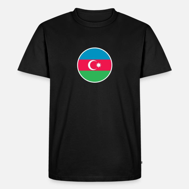 Azerbaïdjan Drapeau de l’Azerbaïdjan - T-shirt Premium bio Homme - noir