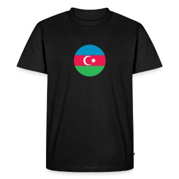 Azerbaïdjan Drapeau de l’Azerbaïdjan - T-shirt Premium bio Homme - noir - Devant - Nico (187cm)