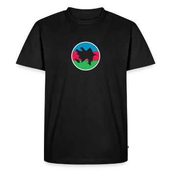 Carte de l’Azerbaïdjan Drapeau de l’Azerbaïdjan - T-shirt Premium bio Homme - noir - Devant - Nico (187cm)