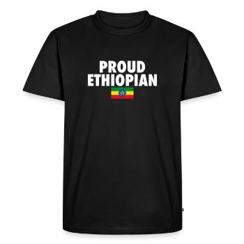 Fier drapeau éthiopien - T-shirt Premium bio Homme - noir - Devant - Nico (187cm)
