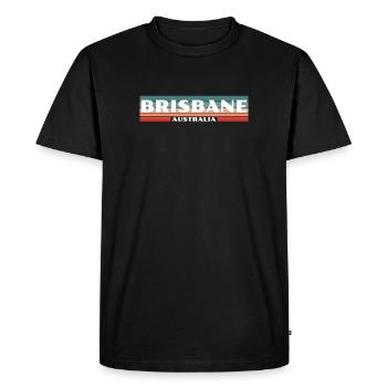 Brisbane Australia Retro Australia Australian - Men's Premium Organic T-Shirt - black - Front - Nico (187cm)