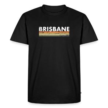 Brisbane Australie Rétro Australien Vintage - T-shirt Premium bio Homme - noir - Devant - Nico (187cm)