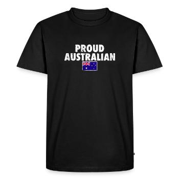 Fier drapeau australien australien Vintage - T-shirt Premium bio Homme - noir - Devant - Nico (187cm)