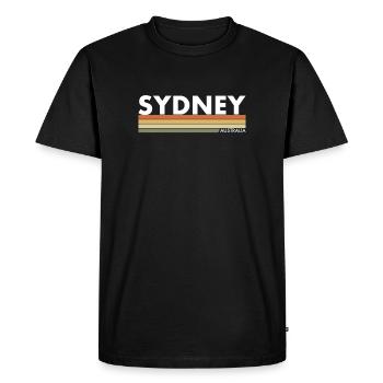 Sydney, Australia, Retro, Australia, Australian - Men's Premium Organic T-Shirt - black - Front - Nico (187cm)