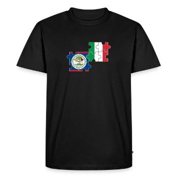 Belize Italy Flag Belizer - Men's Premium Organic T-Shirt - black - Front - Nico (187cm)