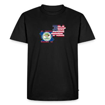 Belize USA American Belizean Flag - Men's Premium Organic T-Shirt - black - Front - Nico (187cm)