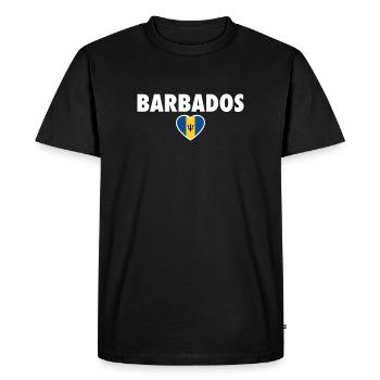 Barbade Drapeau barbadien Barbadiens - T-shirt Premium bio Homme - noir - Devant - Nico (187cm)