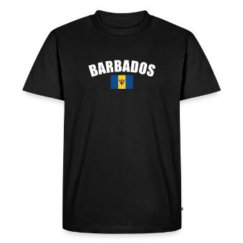 Barbade Drapeau barbadien Barbadiens - T-shirt Premium bio Homme - noir - Devant - Nico (187cm)