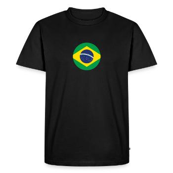 Brésil Drapeau brésilien - T-shirt Premium bio Homme - noir - Devant - Nico (187cm)