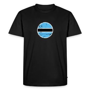 Botswana Vintage Botswana Drapeau Botswana - T-shirt Premium bio Homme - noir - Devant - Nico (187cm)