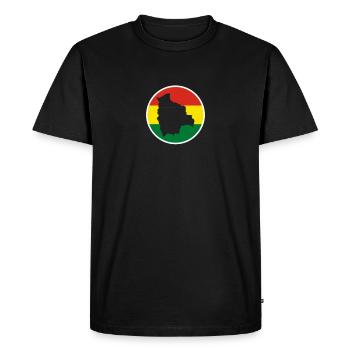 Carte de la Bolivie Drapeau bolivien Boliviens - T-shirt Premium bio Homme - noir - Devant - Nico (187cm)