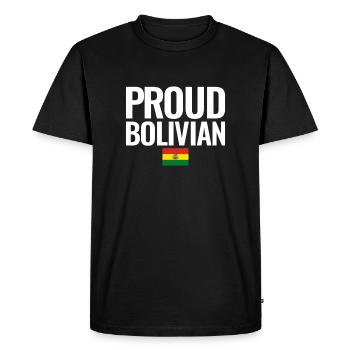Fier drapeau bolivien bolivien - T-shirt Premium bio Homme - noir - Devant - Nico (187cm)