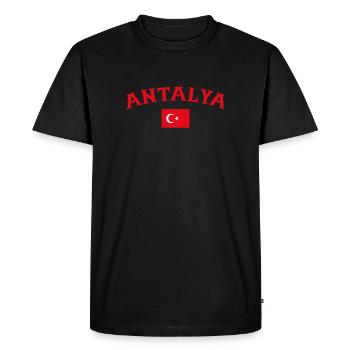 Antalya Turquie Turquie Drapeau turc Turc - T-shirt Premium bio Homme - noir - Devant - Nico (187cm)