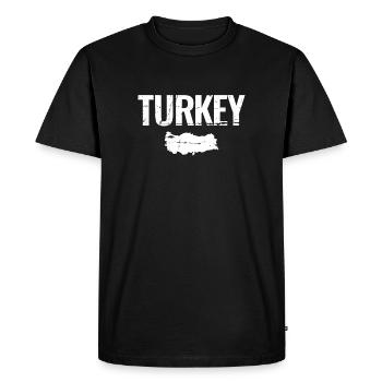 Turkey Vintage Map Turkey Turkish - Men's Premium Organic T-Shirt - black - Front - Nico (187cm)
