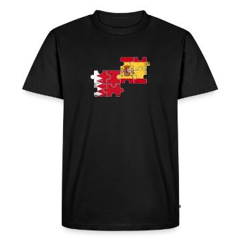 Bahrain Spain Vintage Flag Bahraini - Men's Premium Organic T-Shirt - black - Front - Nico (187cm)