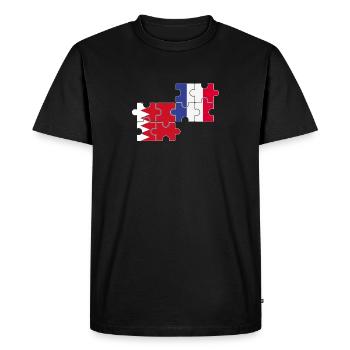 Bahrain France Flag of Bahraini - Men's Premium Organic T-Shirt - black - Front - Nico (187cm)