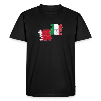 Bahrain Italy Vintage Flag Bahraini - Men's Premium Organic T-Shirt - black - Front - Nico (187cm)