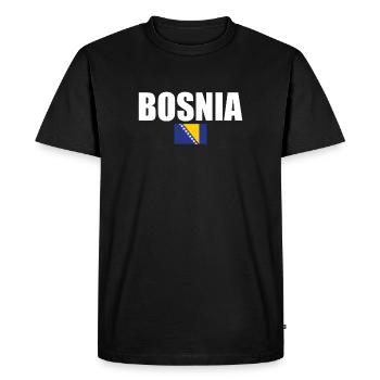 Bosnie Bosnie Drapeau bosniaque Bosniaques - T-shirt Premium bio Homme - noir - Devant - Nico (187cm)