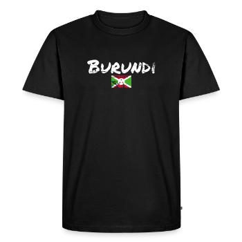 Burundi Vintage Drapeau Burundais - T-shirt Premium bio Homme - noir - Devant - Nico (187cm)