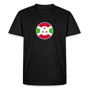 Burundi Drapeau burundais - T-shirt Premium bio Homme - noir - Devant - Nico (187cm)