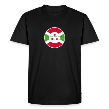 Burundi Vintage Drapeau Burundais - T-shirt Premium bio Homme - noir - Devant - Nico (187cm)