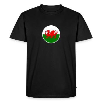 Pays de Galles Drapeau gallois Gallois - T-shirt Premium bio Homme - noir - Devant - Nico (187cm)
