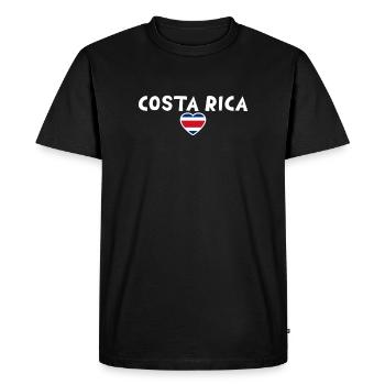 Costa Rica Drapeau du Costa Rica - T-shirt Premium bio Homme - noir - Devant - Nico (187cm)