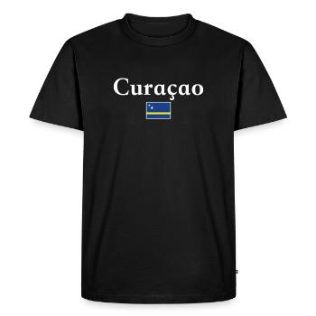 Drapeau de Curaçao - T-shirt Premium bio Homme - noir - Devant - Nico (187cm)