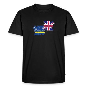 Curaçao UK Flag - Men's Premium Organic T-Shirt - black - Front - Nico (187cm)