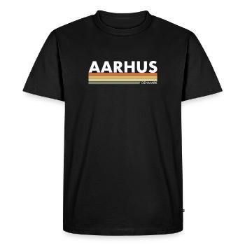 Aarhus Danemark Danemark Danois Fier Danois - T-shirt Premium bio Homme - noir - Devant - Nico (187cm)