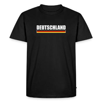 Germany German Flag German - Men's Premium Organic T-Shirt - black - Front - Nico (187cm)