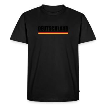 Germany German Flag German - Men's Premium Organic T-Shirt - black - Front - Nico (187cm)
