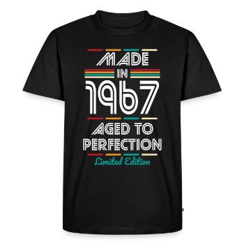 55th Birthday - Made in 1967 - Men's Premium Organic T-Shirt - black - Front - Nico (187cm)