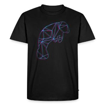 Polygon Manatee - Men's Premium Organic T-Shirt - black - Front - Nico (187cm)