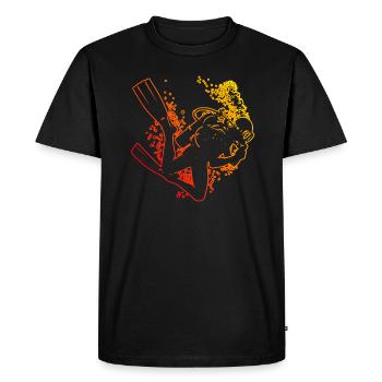 Plongée sous-marine Diver Ladies Diving Free Dive - T-shirt Premium bio Homme - noir - Devant - Nico (187cm)
