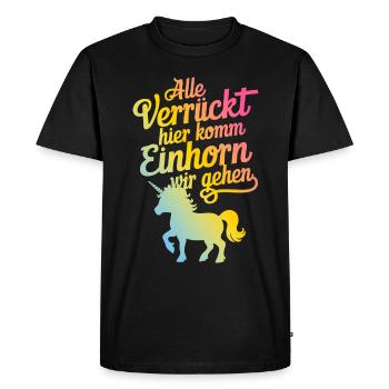 Unicorn Unicorns Mythical Creatures Mystical - Men's Premium Organic T-Shirt - black - Front - Nico (187cm)