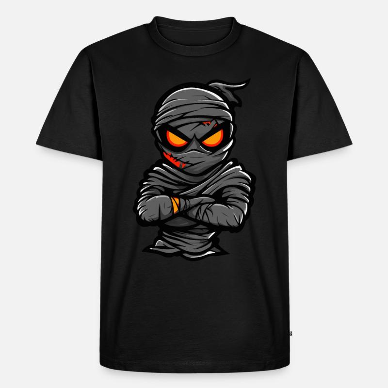 Mumie Comic Halloween - Männer Premium Bio T-Shirt - Schwarz
