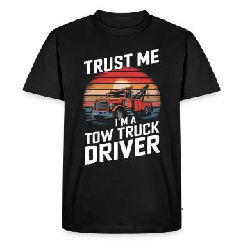 Tow Truck Truck Tow Truck - Men's Premium Organic T-Shirt - black - Front - Nico (187cm)