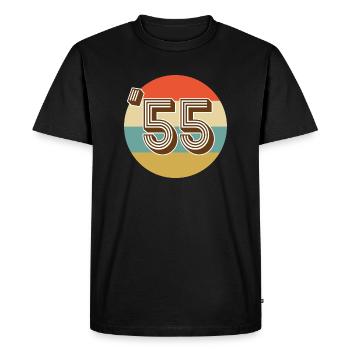 1955 Vintage Millésime - T-shirt Premium bio Homme - noir - Devant - Nico (187cm)