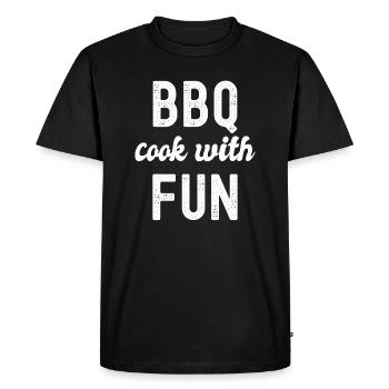 Barbecue Cuisiner avec plaisir - T-shirt Premium bio Homme - noir - Devant - Nico (187cm)