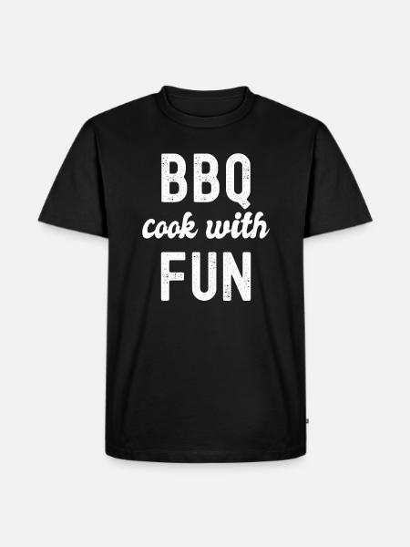 bbq cooking with fun - Men's Premium Organic T-Shirt - black