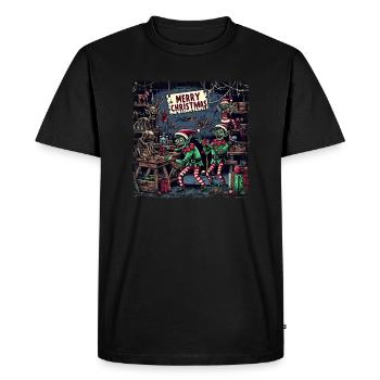 Noël Zombie Gnome Imp Factory - T-shirt Premium bio Homme - noir - Devant - Nico (187cm)