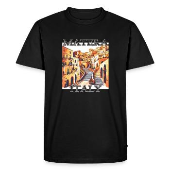 Matera, Italy - Experience the holidays in - Men's Premium Organic T-Shirt - black - Front - Nico (187cm)