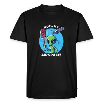 Alien Green Fly Swatter Satellite Defense - T-shirt Premium bio Homme - noir - Devant - Nico (187cm)